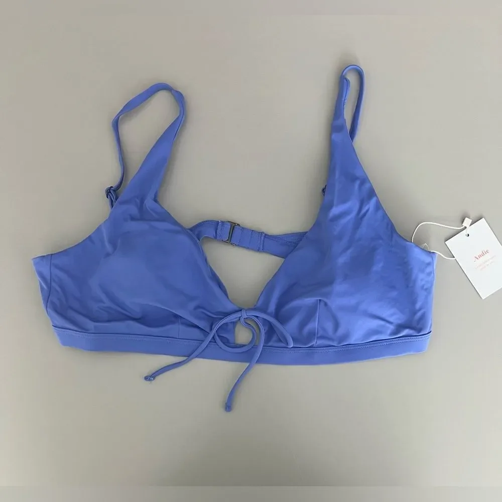 NWT Andie Swim The Crete Top Eco Nylon in Periwinkle Size XL